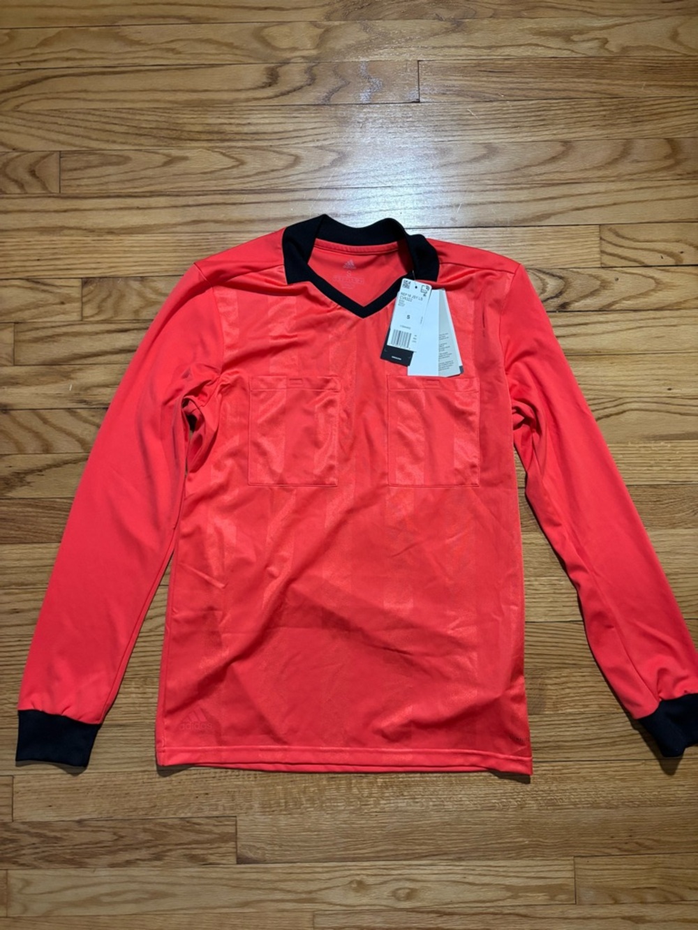 Adidas Climalite Referee 18 Long Sleeved V-Neck Jersey Men’s Sz New!